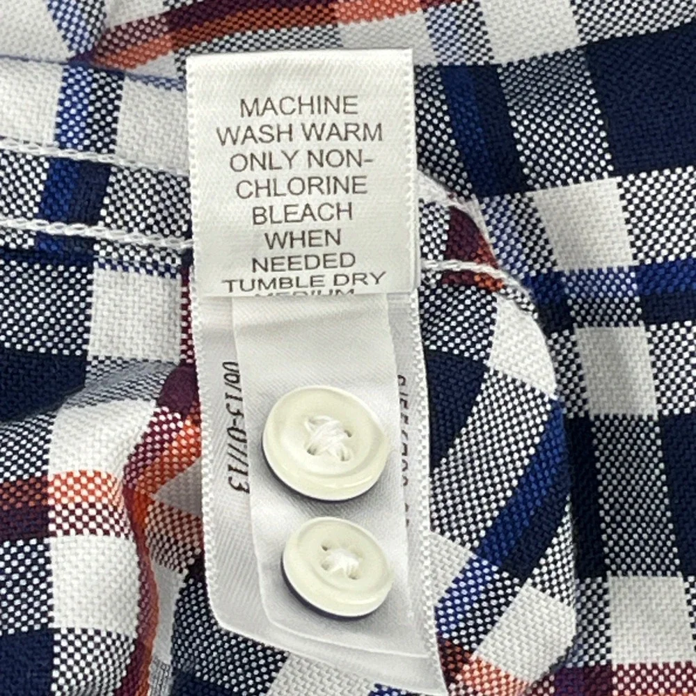 Banana Republic Oxford Shirt, Mens, S, Mythic Blue, Slim Fit Plaid 556799-00